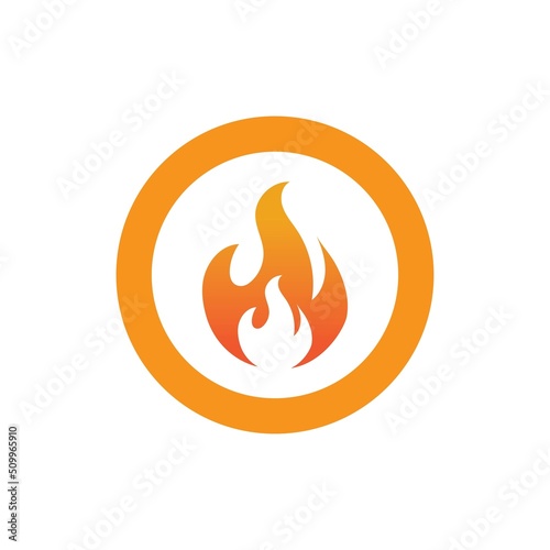 Hot flame fire vector icon illustration design template