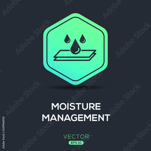 Creative (Moisture management) Icon, Vector sign. photo