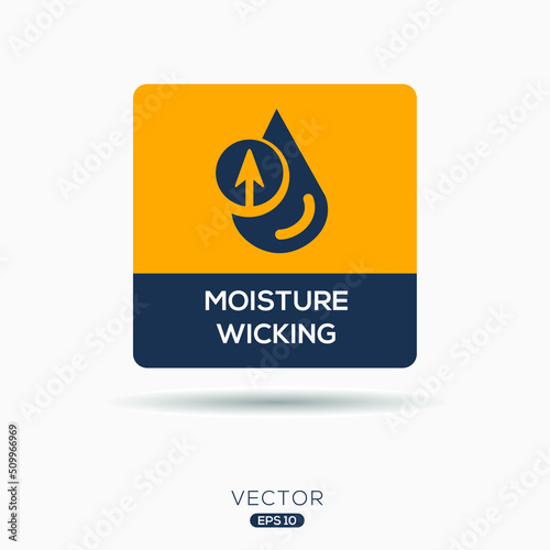 Creative (Moisture wicking) Icon, Vector sign.