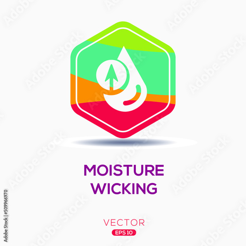 Creative (Moisture wicking) Icon, Vector sign.
