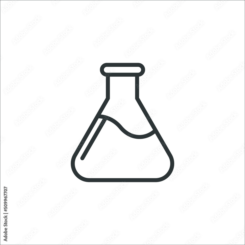 Vector sign of The Flask symbol is isolated on a white background. Flask icon color editable. Vector sign of The Flask symbol is isolated on a white background. Flask icon color editable.