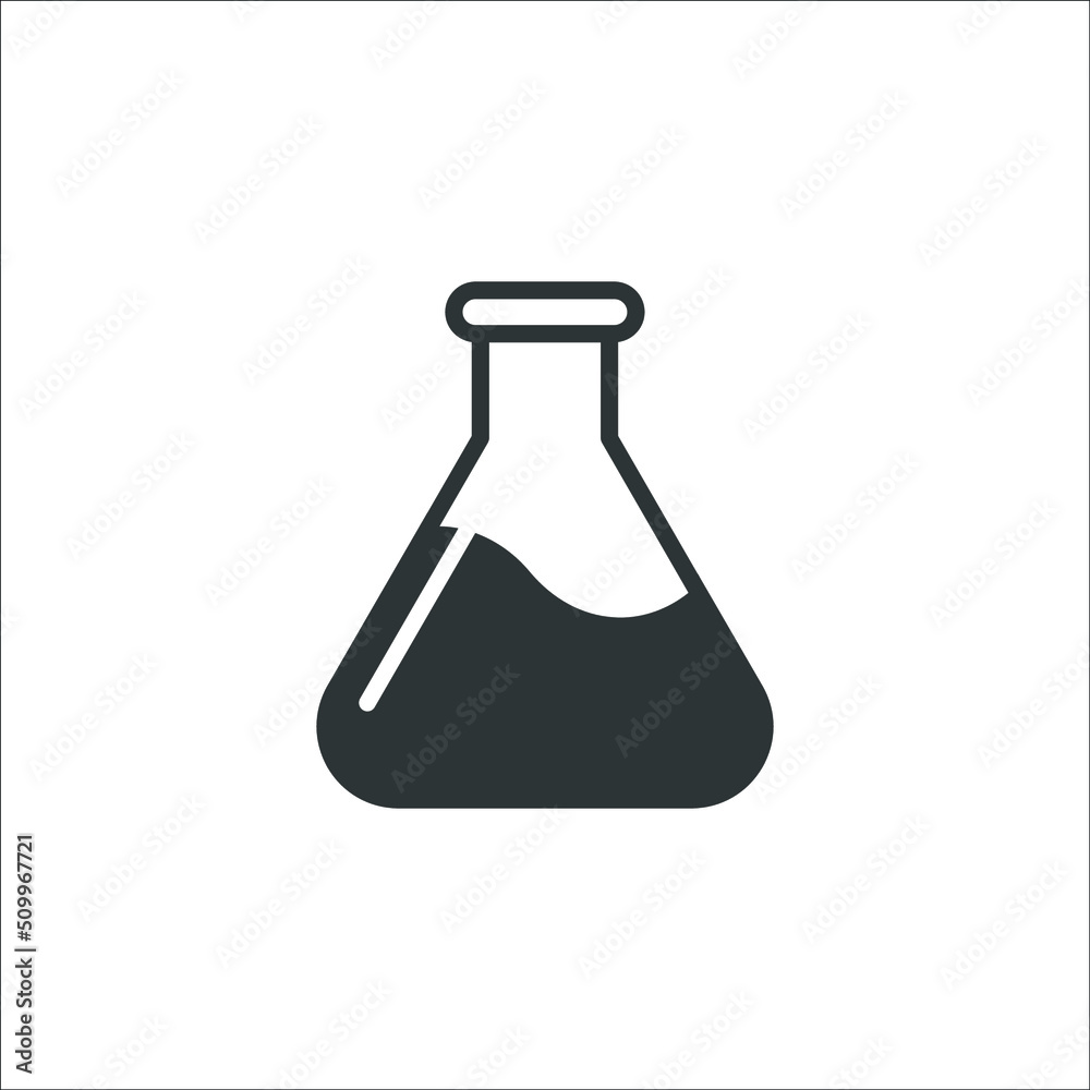 Vector sign of The Flask symbol is isolated on a white background. Flask icon color editable. Vector sign of The Flask symbol is isolated on a white background. Flask icon color editable.