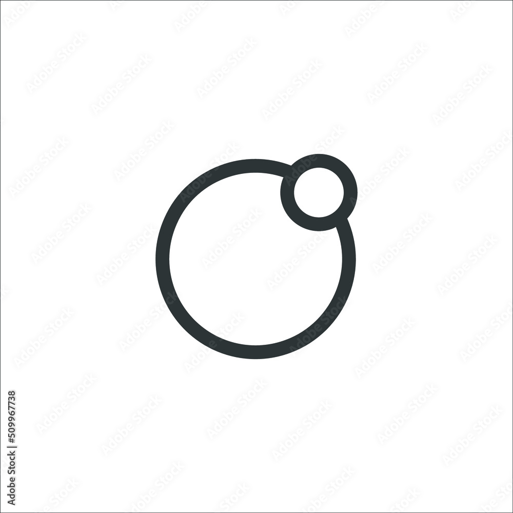 Vector sign of The moon symbol is isolated on a white background. moon icon color editable. Vector sign of The moon symbol is isolated on a white background. moon icon color editable.