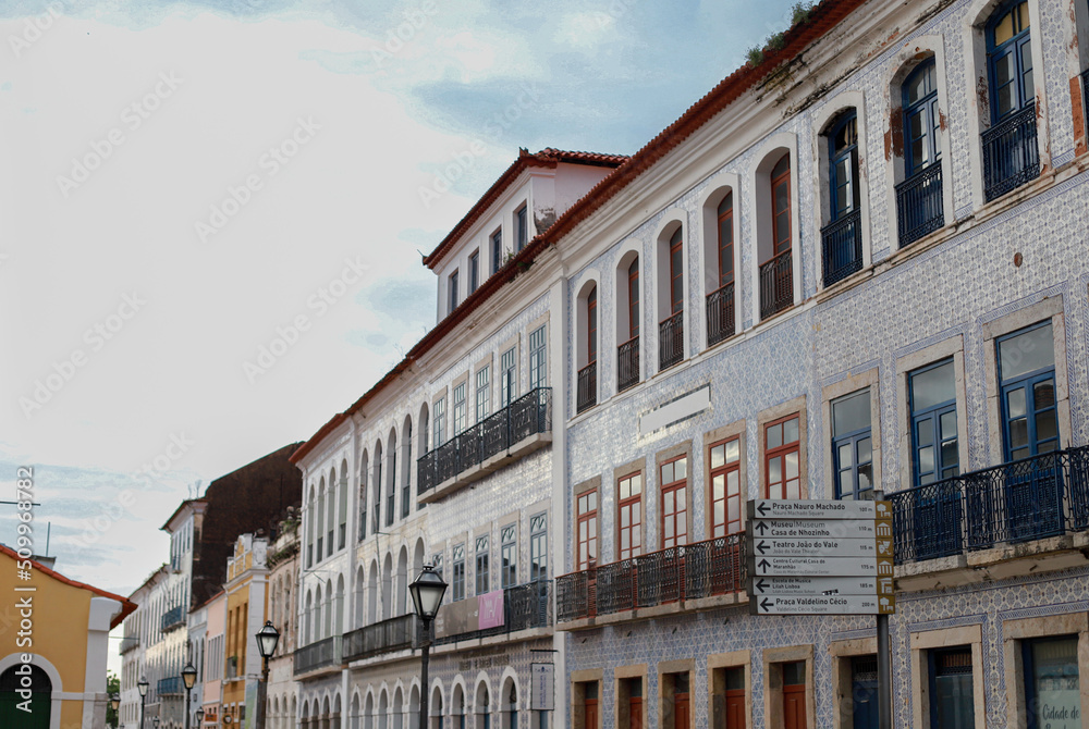 Naklejka premium mansions in the historic center of sao luis - MA