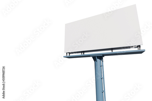 3d rendering illustration of empty billboard mockup with copyspace for placing advertisement