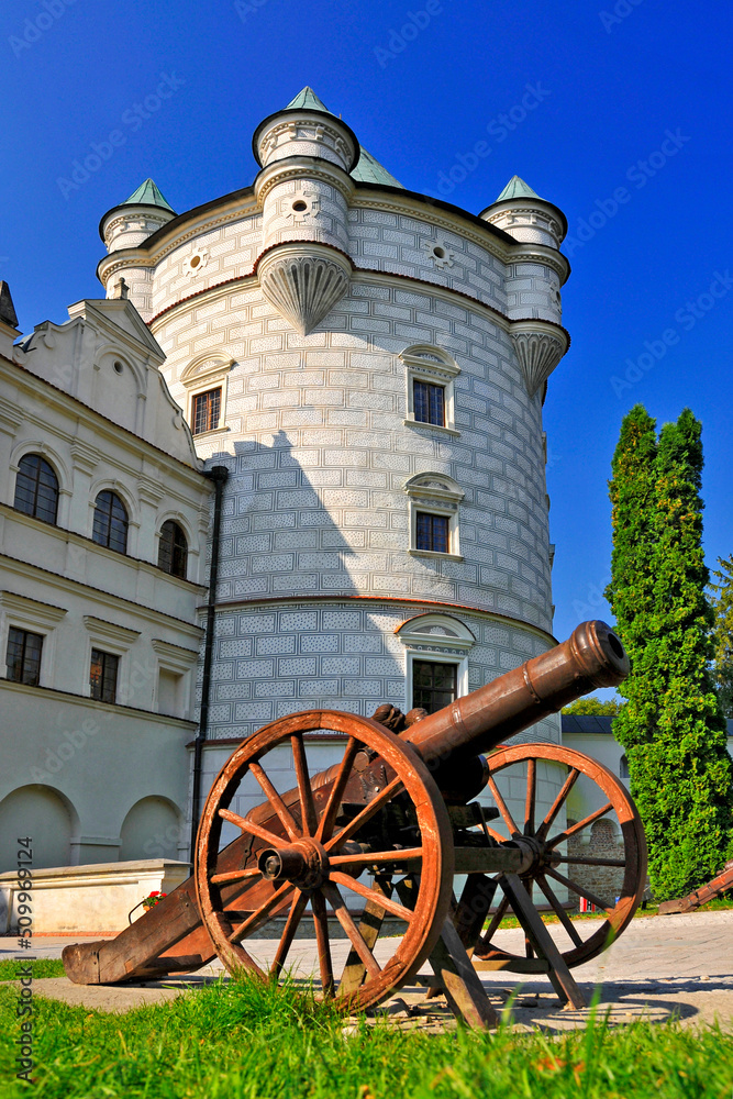 Castle in Krasiczyn, big village in Subcarpathian Voivodeship, Poland.