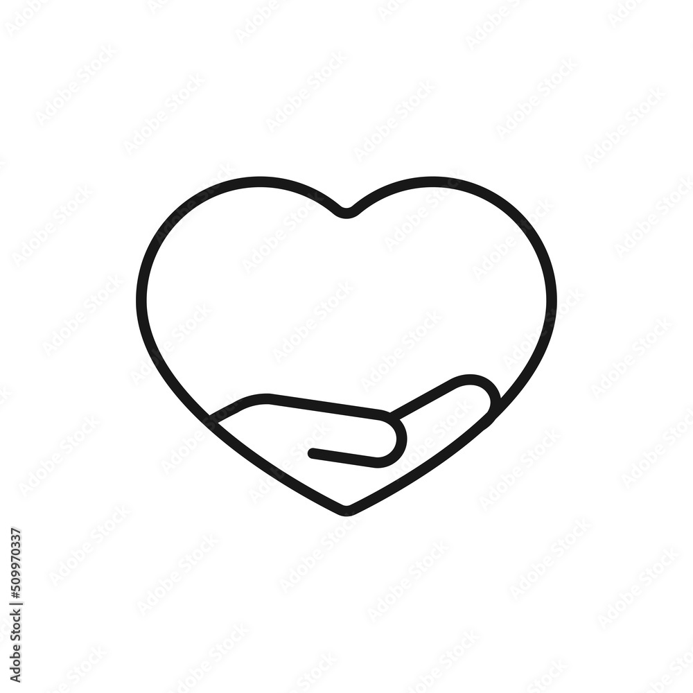 Saving love, line icon, saving family, editable stroke outline icon, high quality vector symbol for mobile app. Heart in hands. Saving love, line icon, saving family, editable stroke outline icon, high quality vector symbol for mobile app. Heart in hands.