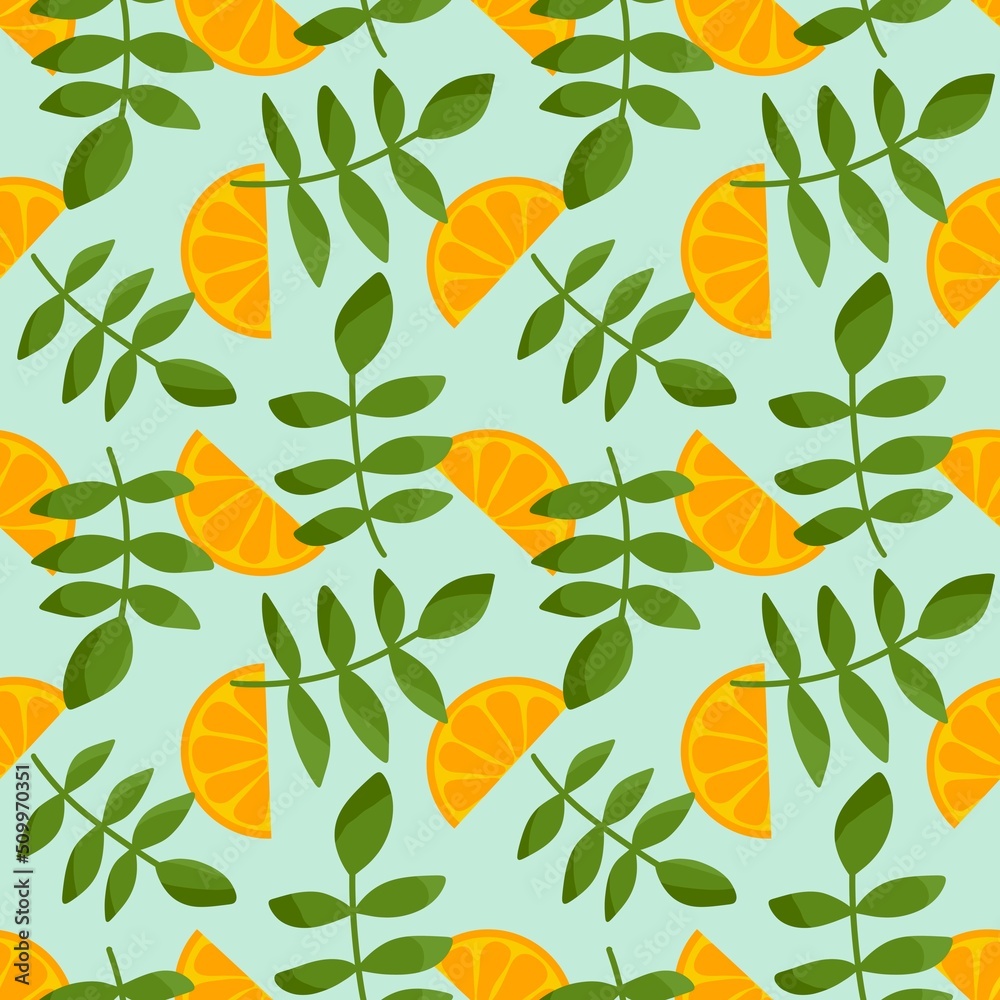 Summer fruit seamless oranges pattern for fabrics and textiles and packaging and linens and kids and wrapping paper Summer fruit seamless oranges pattern for fabrics and textiles and packaging and linens and kids and wrapping paper