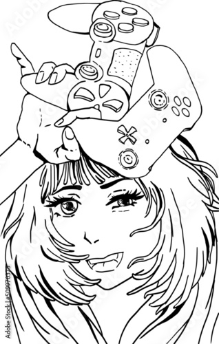 cute girl gamer