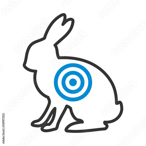Icon Of Hare Silhouette With Target