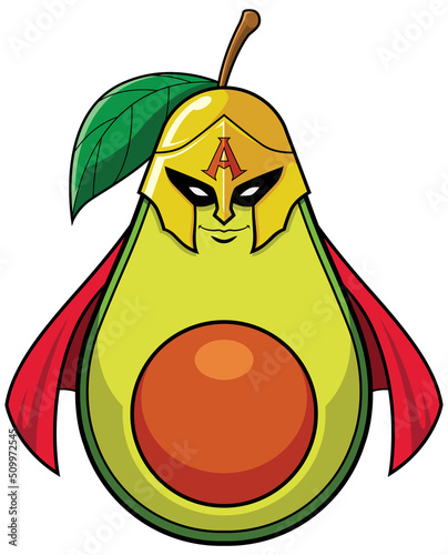 Avocado Superhero Mascot
