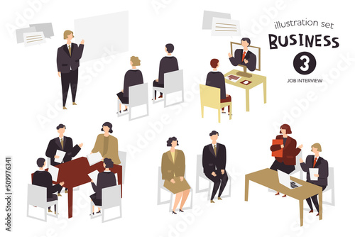 就職活動　ビジネスイラストセット3 