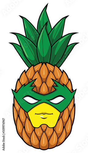 Pineapple Superhero Mascot 2