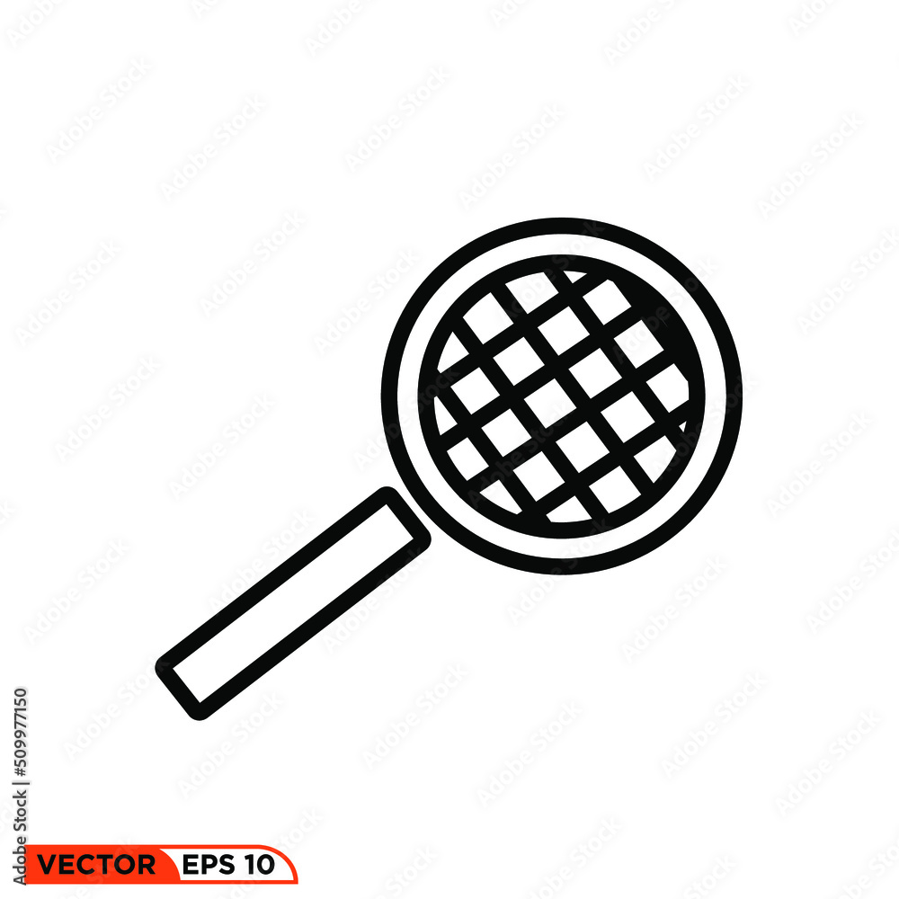 Icon vector graphic of badminton racket Icon vector graphic of badminton racket