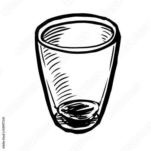 shot glass vector illustration on white background