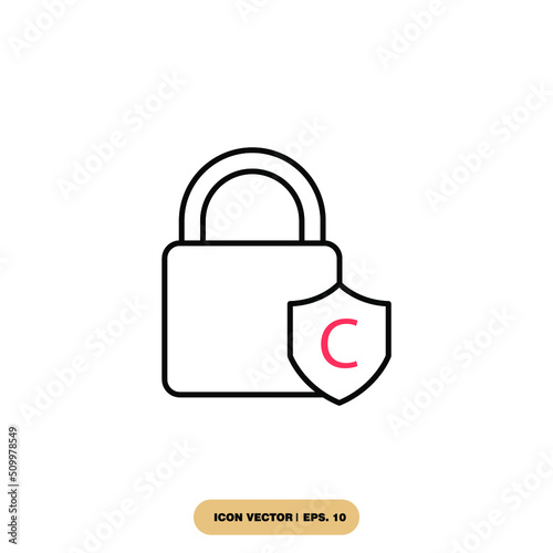 copyright icons  symbol vector elements for infographic web