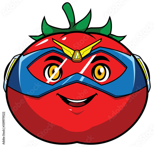 Tomato Superhero Mascot