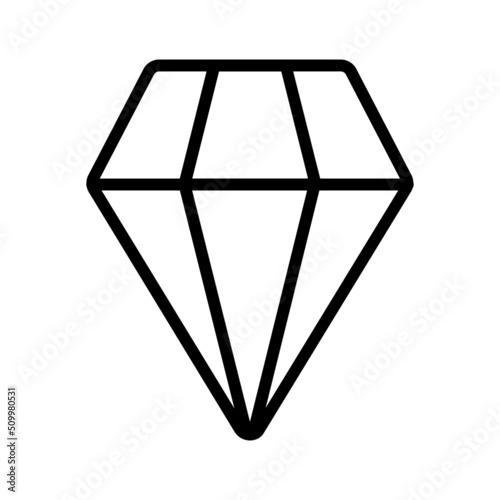 Black line icon for Diamond