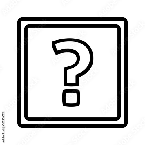 Black line icon for Question mark