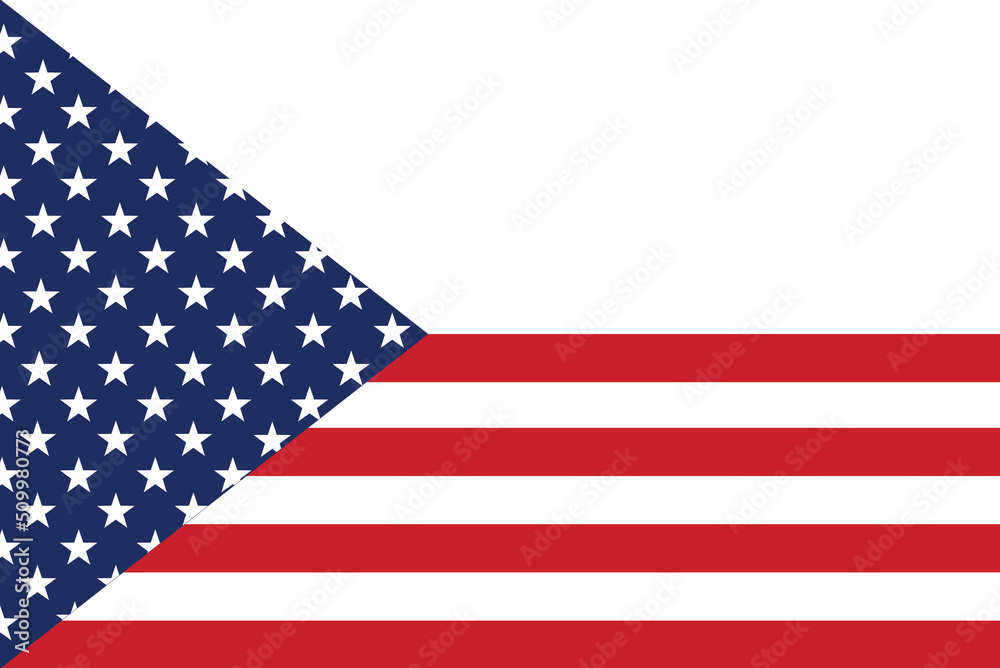 Fototapeta premium USA Czechia/Czech Republic friendship national flag cooperation diplomacy country emblem