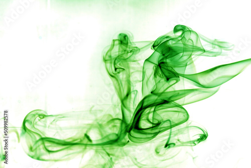 Toxic fumes green on a white background.