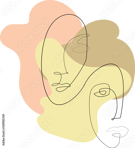 woman line art hand drawn