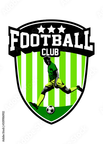 Green Badge Soccer Football Logo