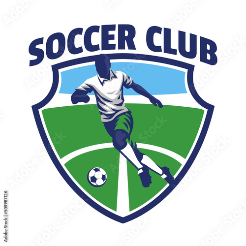 Soccer and Football Logo in Badge Style