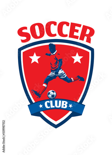 Soccer Club Logo in Vintage Badge Style