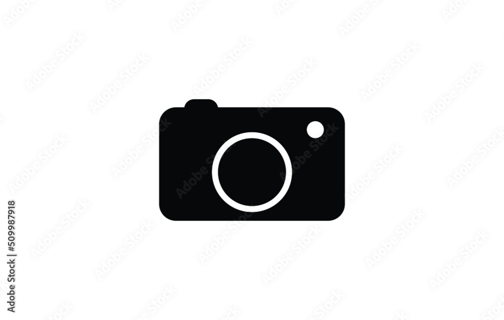 Photo camera vector icon on white background