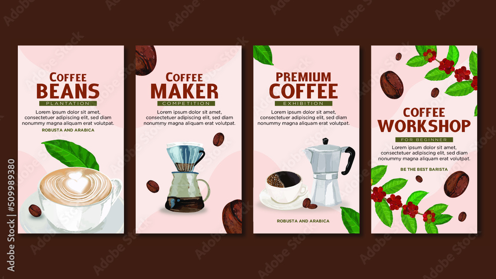 watercolor coffee promotion banner