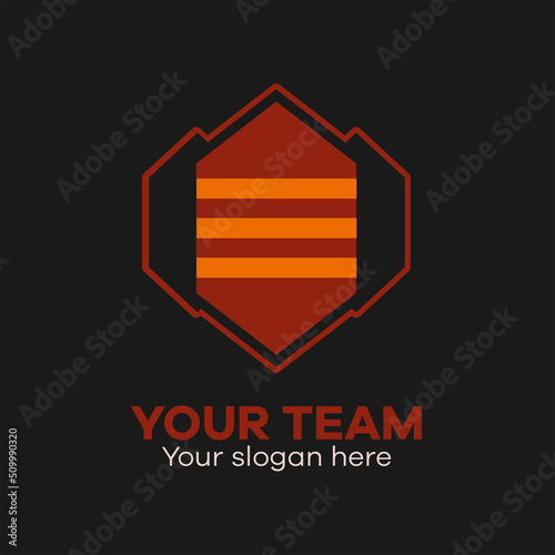 Army rank team modern logo template