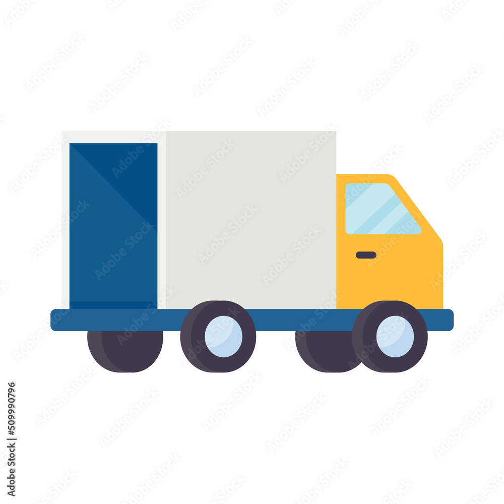 Trucks deliver goods to the recipient. online ordering concept Trucks deliver goods to the recipient. online ordering concept