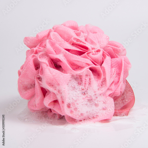 Wallpaper Mural Pink shower sponge for bath isolated on the white background Torontodigital.ca