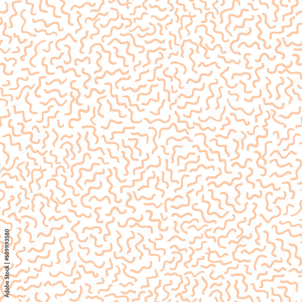 Seamless pattern with hand drawn curves