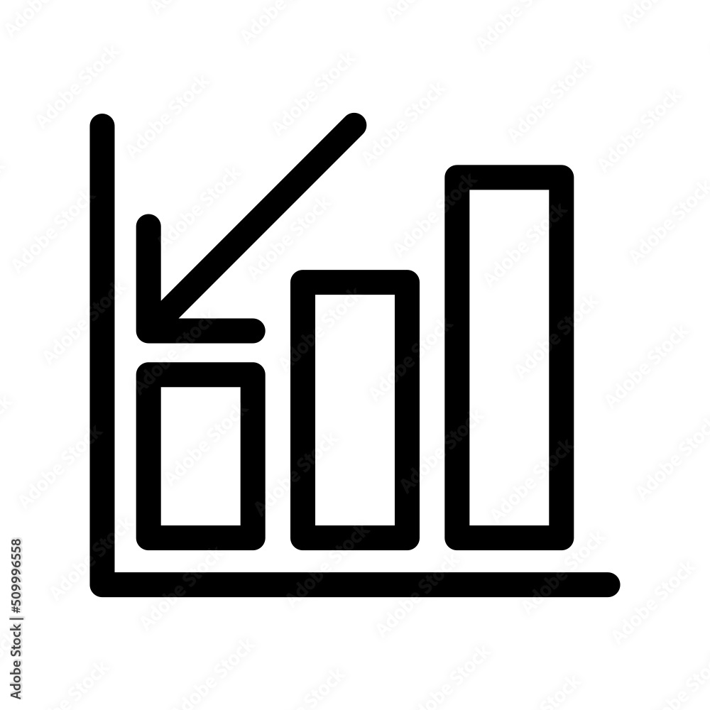 Loss Chart Icon Vector Symbol Design Illustration Loss Chart Icon Vector Symbol Design Illustration