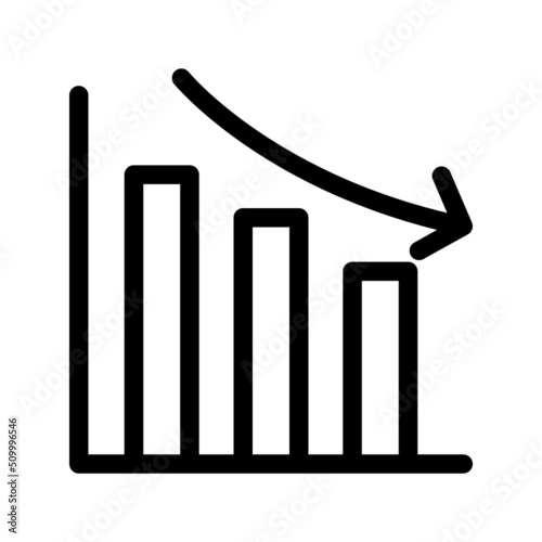 Loss Chart Icon Vector Symbol Design Illustration
