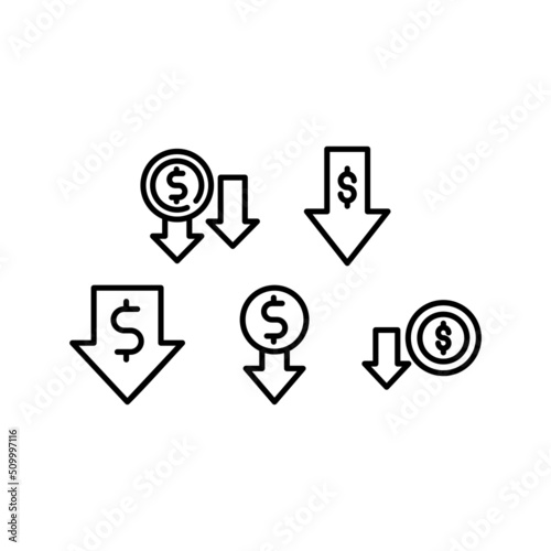 Low Price Icon Set Vector Symbol Design Illustration