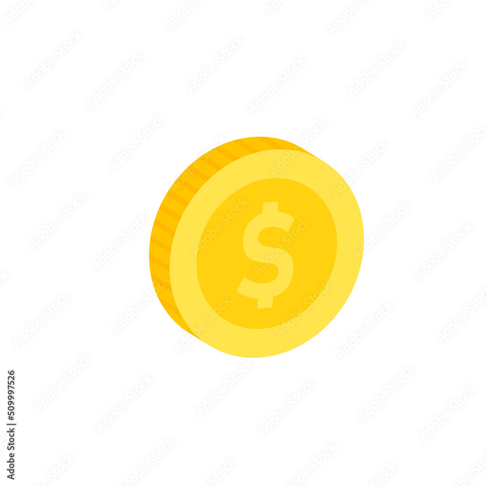 Vector dollar bank note and coin, icon illustrations and vector Vector dollar bank note and coin, icon illustrations and vector