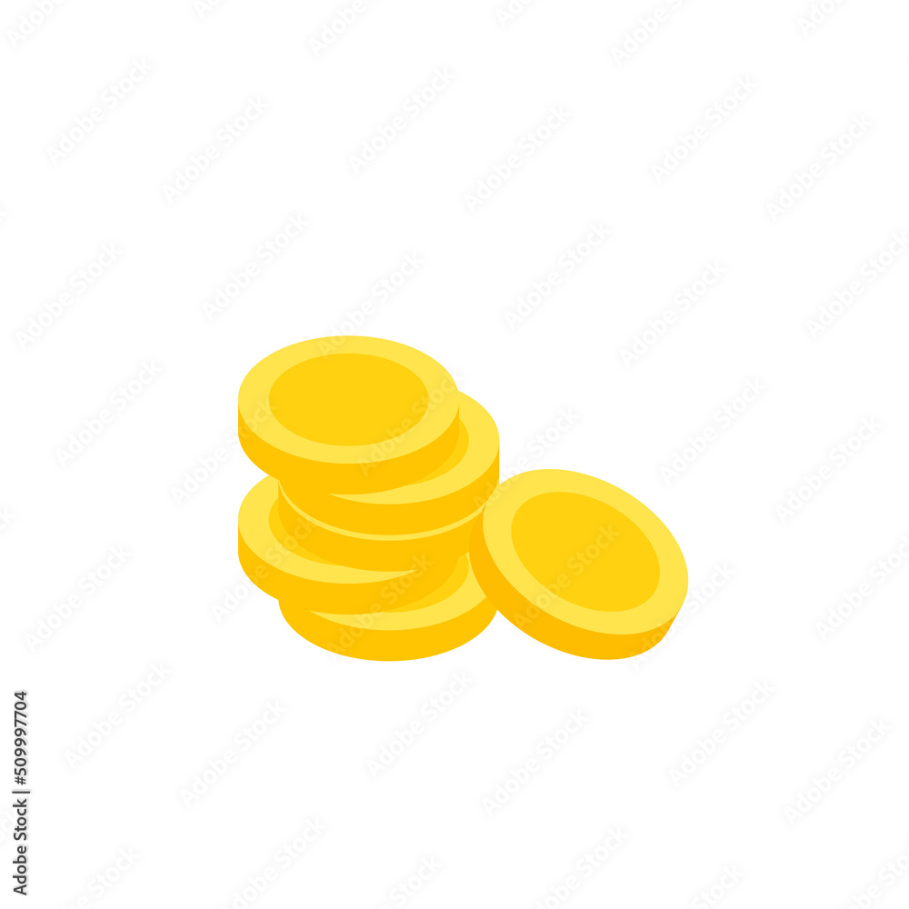 Vector dollar bank note and coin, icon illustrations and vector Vector dollar bank note and coin, icon illustrations and vector