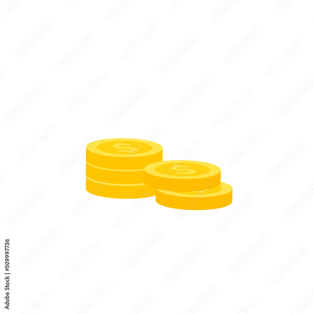 Vector dollar bank note and coin, icon illustrations and vector Vector dollar bank note and coin, icon illustrations and vector