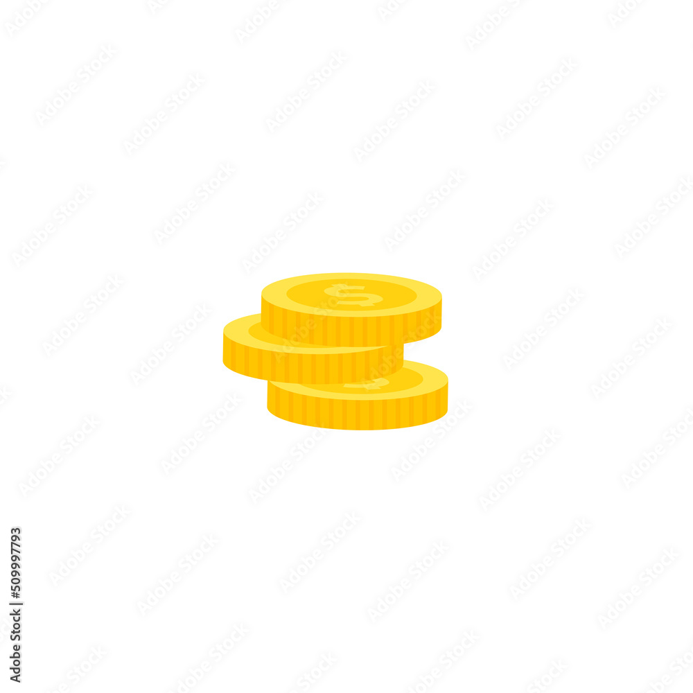 Vector dollar bank note and coin, icon illustrations and vector Vector dollar bank note and coin, icon illustrations and vector