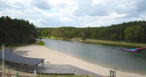 The Andrzejówka reservoir near Chmielnik. Sunny day photo