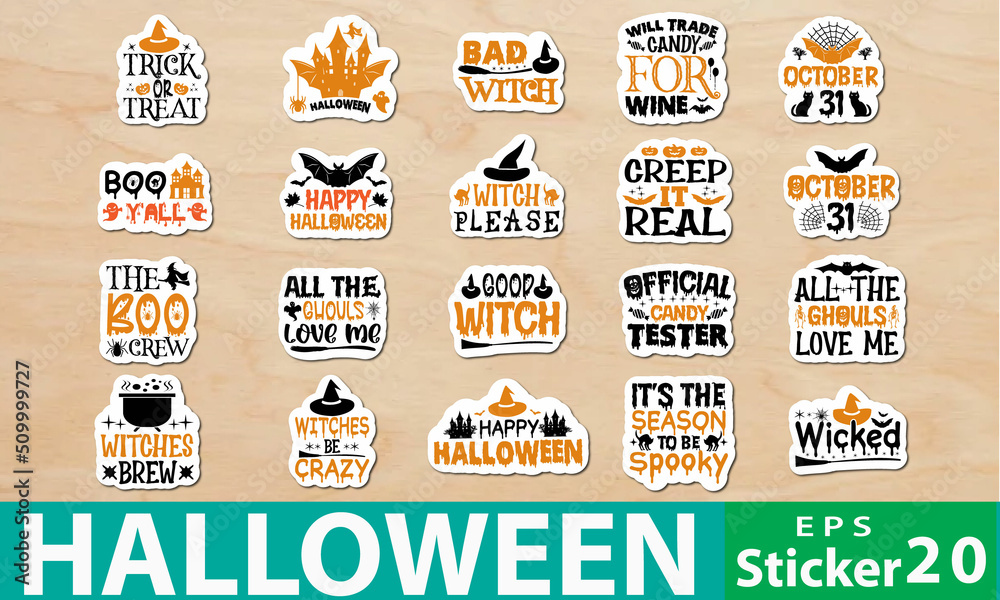 Sticker Halloween  Bundle.