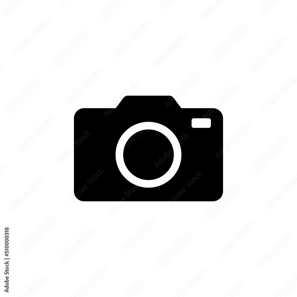 Camera Icon Vector Isolated on White Artboard Camera Icon Vector Isolated on White Artboard