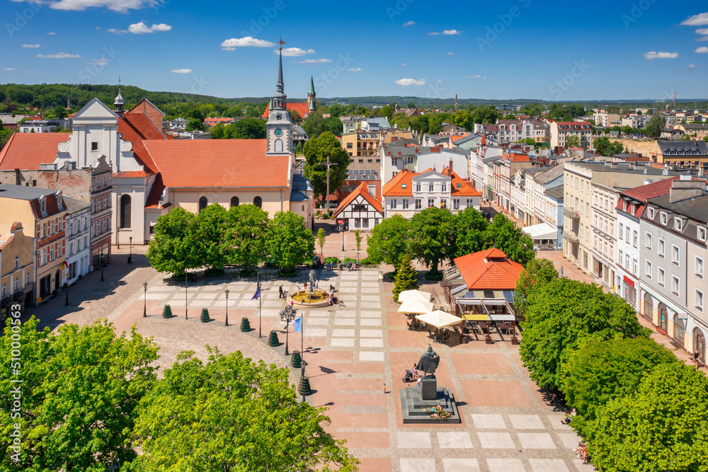Beautiful architecture of the old town in Wejherowo in summer, Poland Beautiful architecture of the old town in Wejherowo in summer, Poland