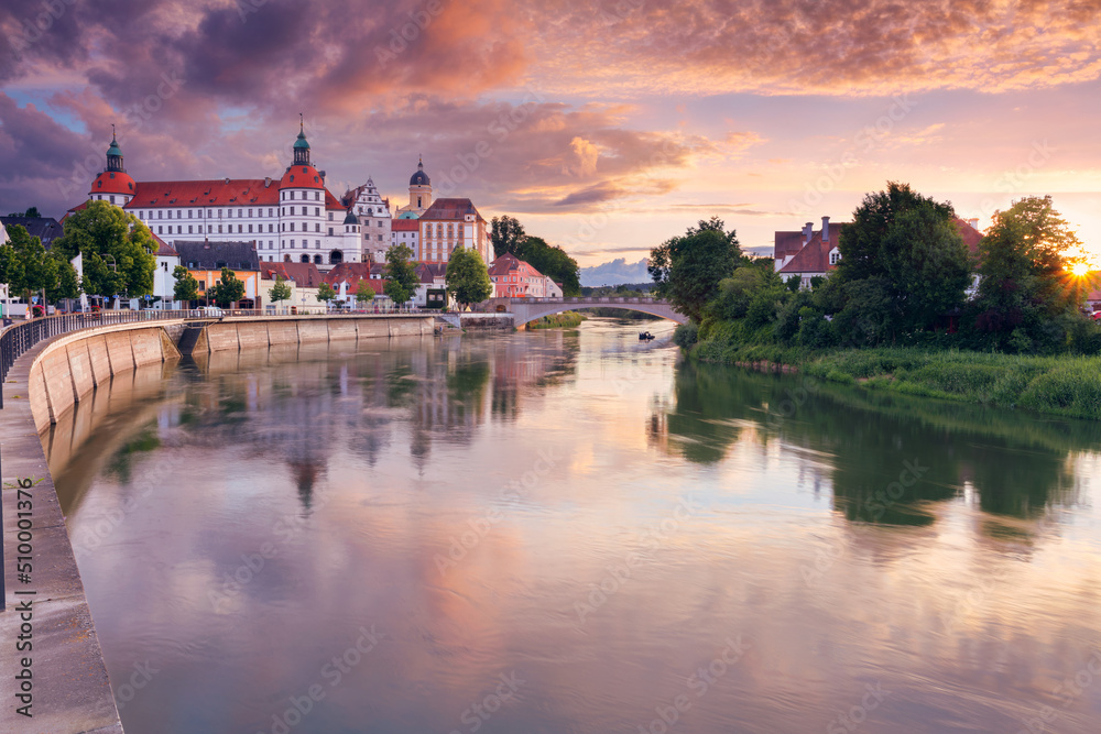 Neuburg an der Donau, Germany. Cityscape image of Neuburg an der Donau, Germany at summer sunset.