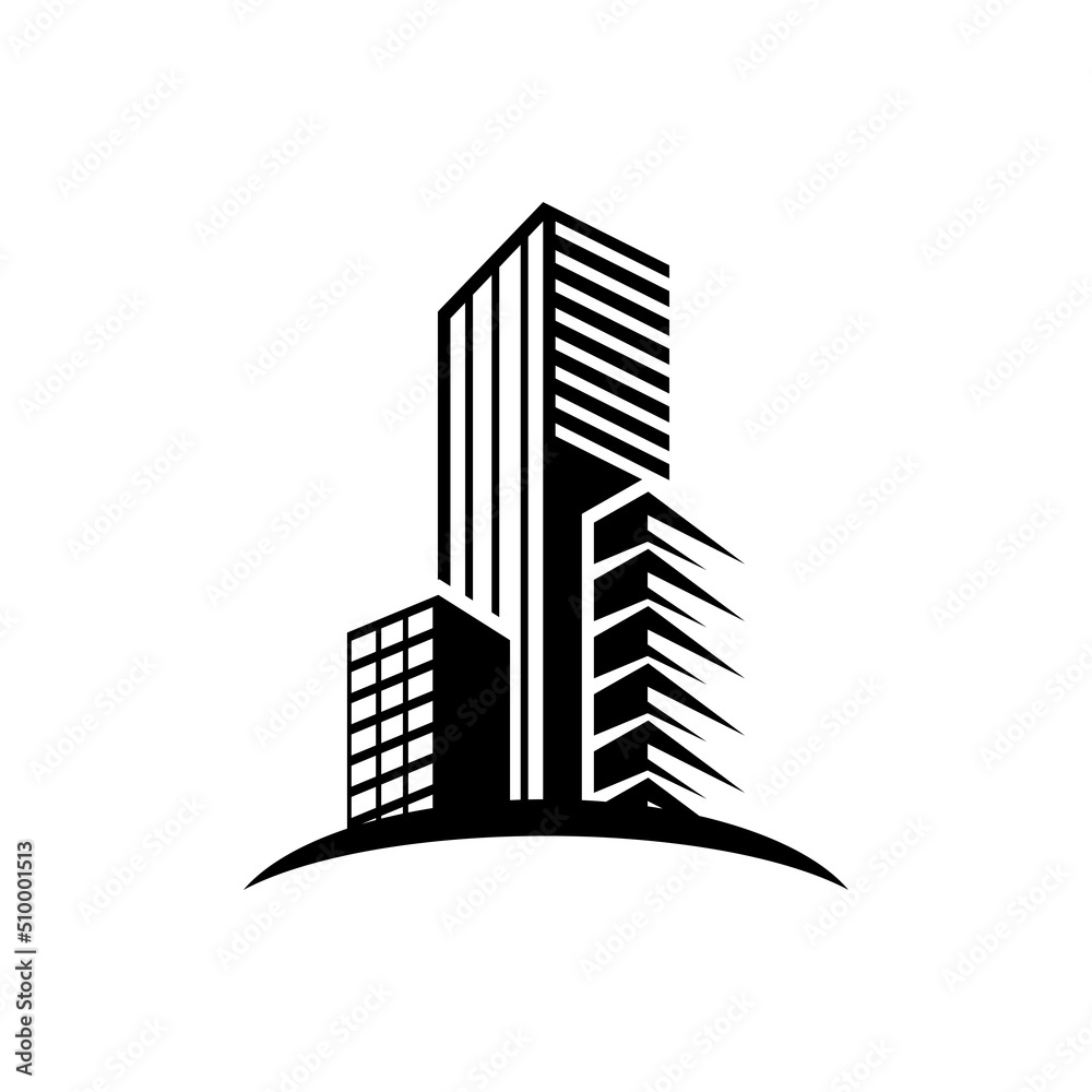 real estate building logo icon design vector