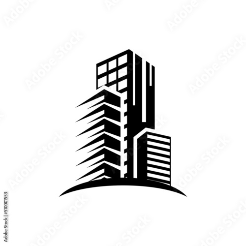 real estate building logo icon design vector