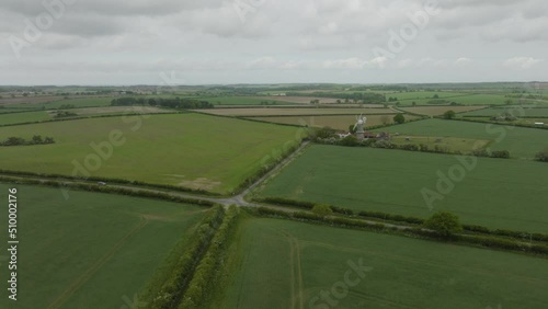 Bircham Windmill Norfolk Landscape Aerial View Spring Season